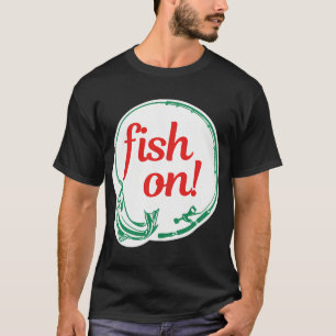 Camiseta Peixe no anzol! Adesivo de pesca