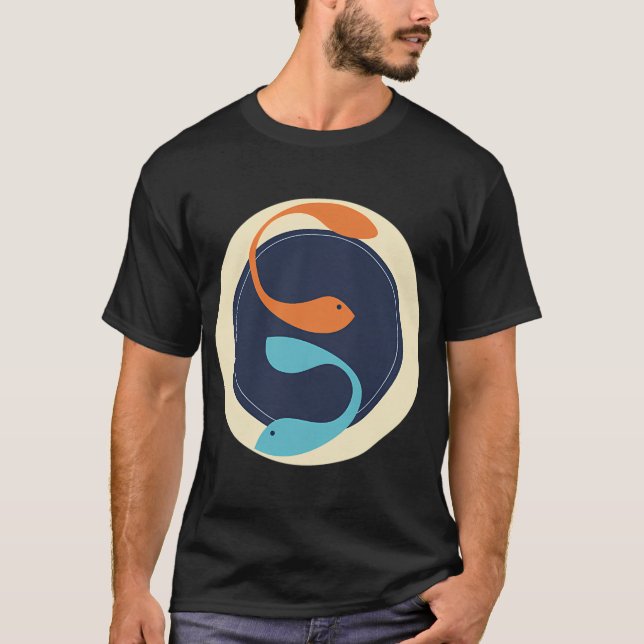 Camiseta peixe no azul (Frente)