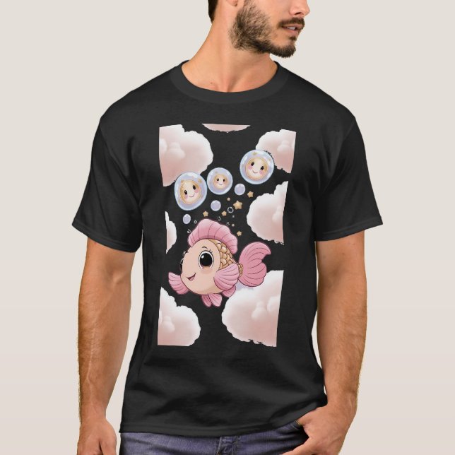 Camiseta Peixe Nuvem Flutuante (Frente)