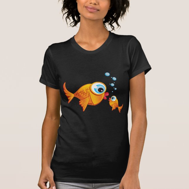 Camiseta PEIXE - Oliva e picada: (Frente)