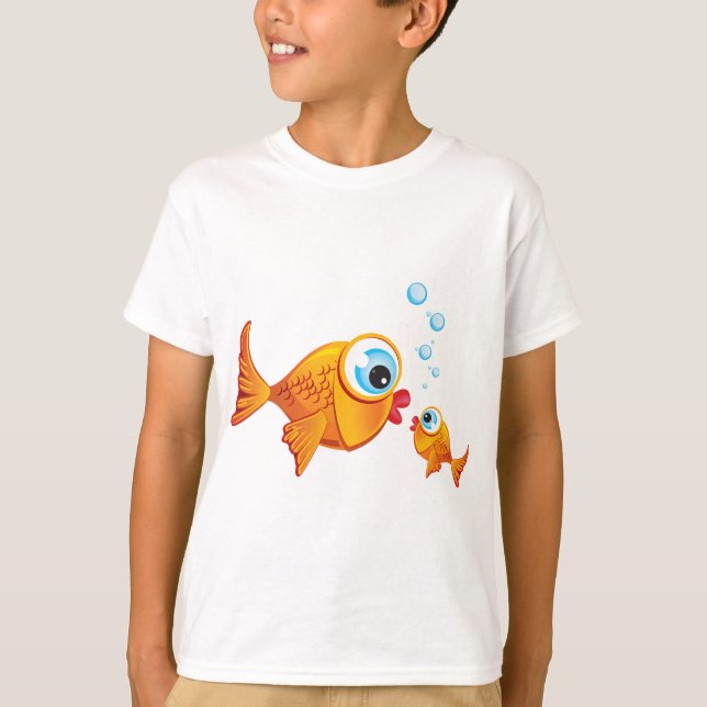 Camiseta PEIXE - Oliva e picada: (Frente)