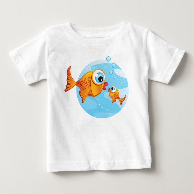 Camiseta Peixe - Oliva e picada: (Frente)