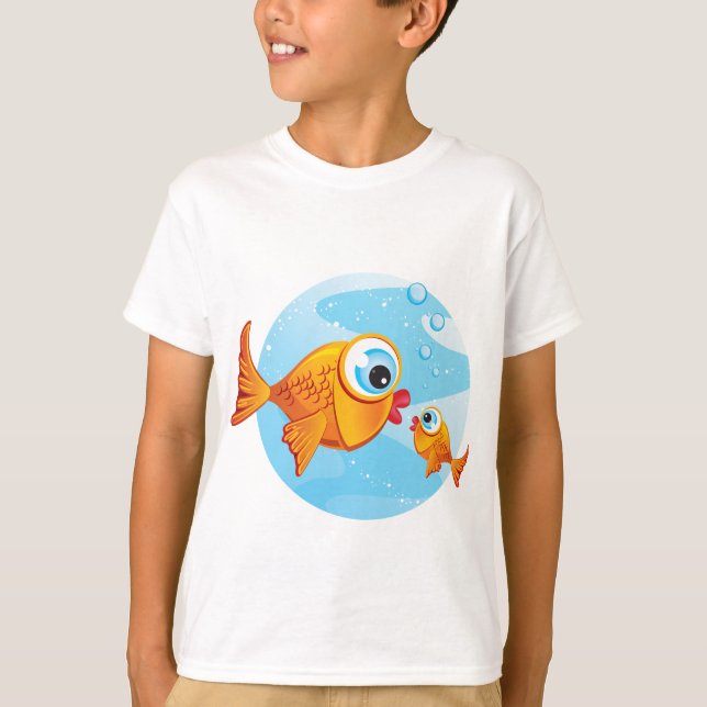 Camiseta PEIXE - Oliva e picada: (Frente)