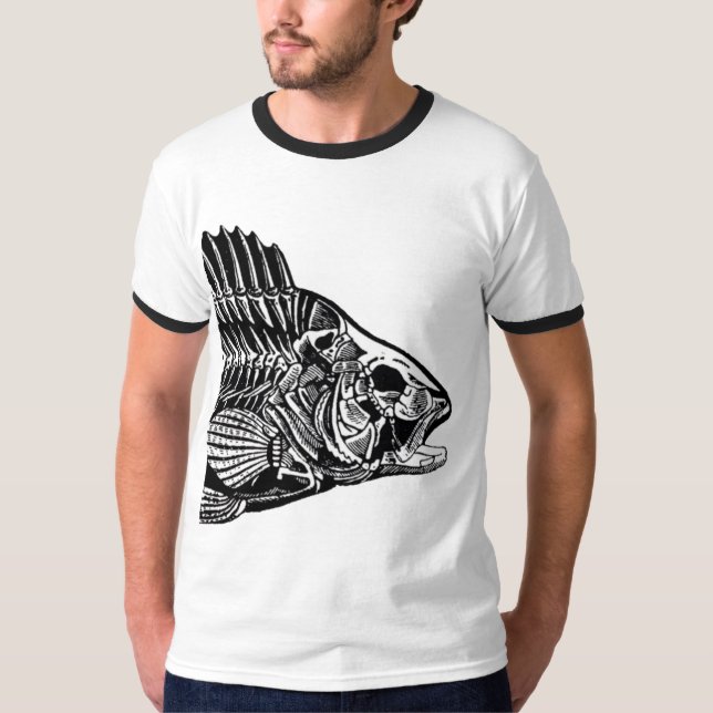 Camiseta Peixe Osso Negro (Frente)