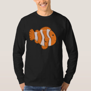 Camiseta Peixe-Palha Desenho Peixe-Bebê Gelado para Criança