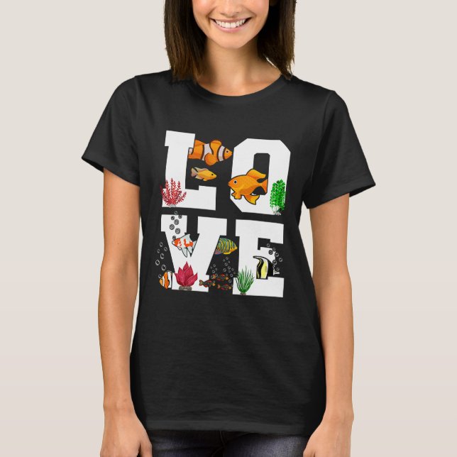 Camiseta Peixe-Palhaço Ama Tanque De Peixe (Frente)
