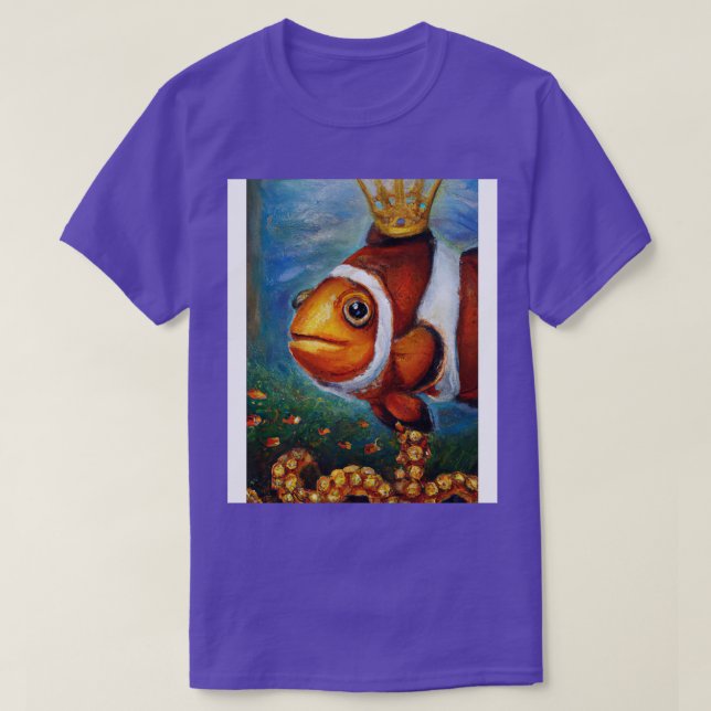 Camiseta Peixe-palhaço com uma Coroa 3 (Frente do Design)