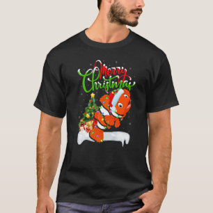 Camiseta Peixe Palhaço Enfeites De Natal Papai Noel Peixe P