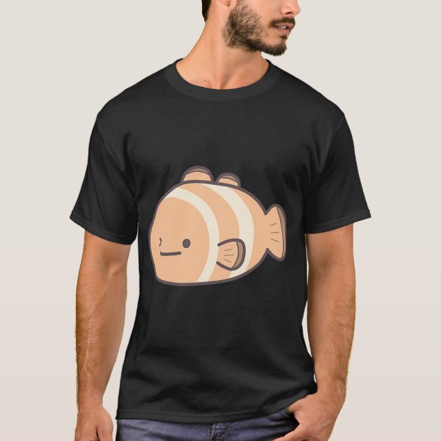 Camiseta Peixe-Palhaço Fofo Piscando em Pastel (Frente)