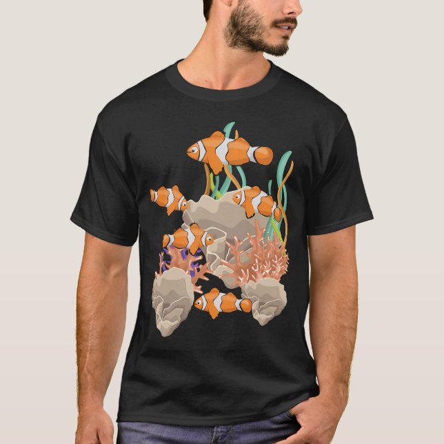 Camiseta Peixe Palhaço No Oceano  (Frente)