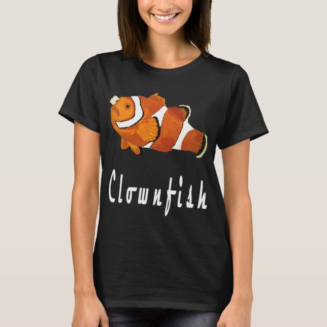 Camiseta Peixe-Palhaço Pintado à Mão (Frente)