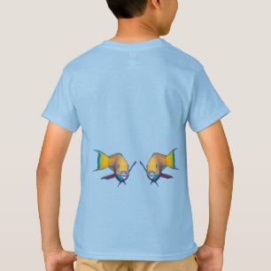 Camiseta Peixe-papagaio - Design Abstrato - Recortado da fo