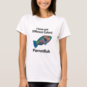 Camiseta Peixe Papagaio Divertido