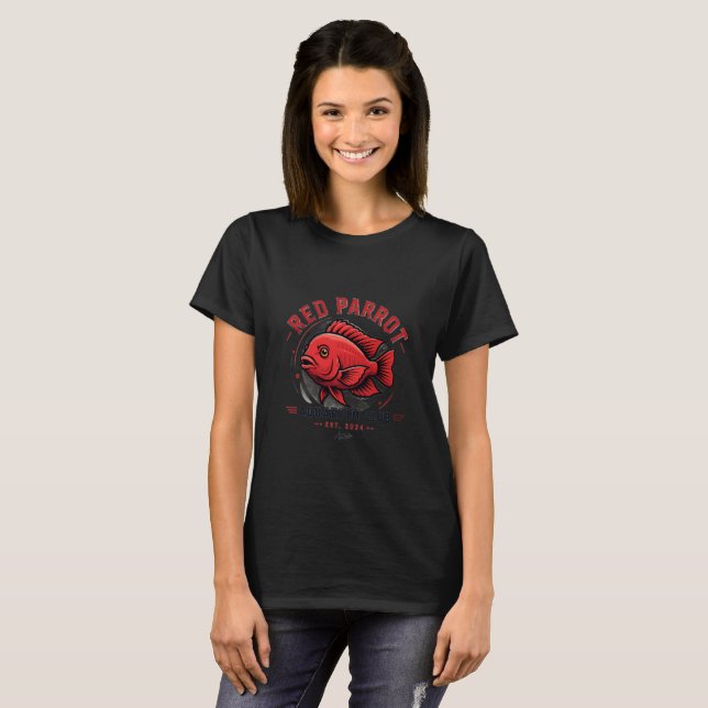 Camiseta Peixe Papagaio Vermelho (Frente Completa)