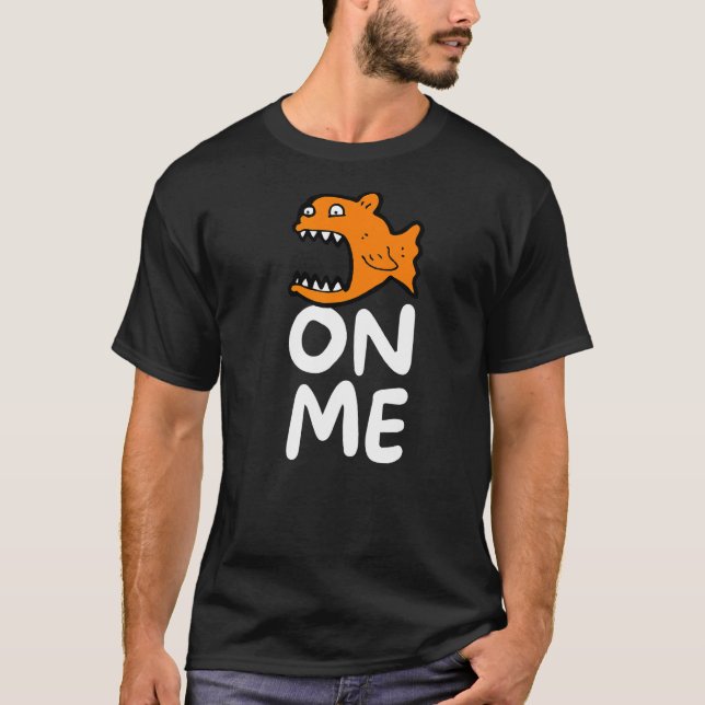 Camiseta Peixe Para Mim Para Homens Jovens (Frente)