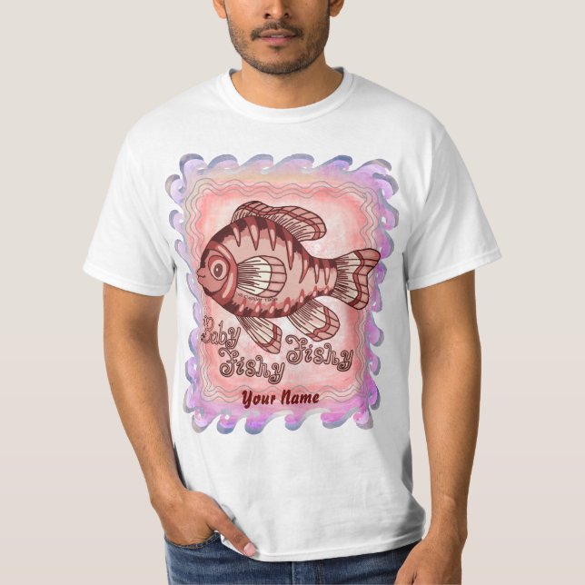 Camiseta Peixe-Peixe-Bebê Personalizado (Frente)