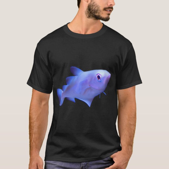 Camiseta Peixe pequeno sozinho versão recortada (Frente)