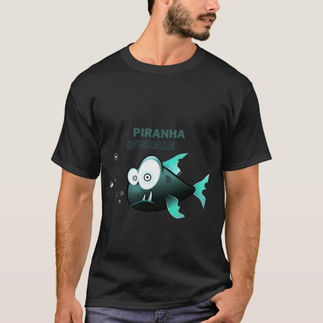 Camiseta peixe piranha (Frente)