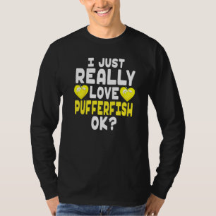 Camiseta Peixe-Pufe Bonito No Coração - Adoro Peixe-Pufe Ok