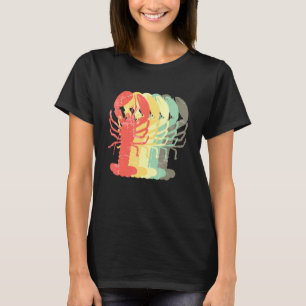 Camiseta Peixe-Rastango Retro Comendo Frutos Do Mar Cajun