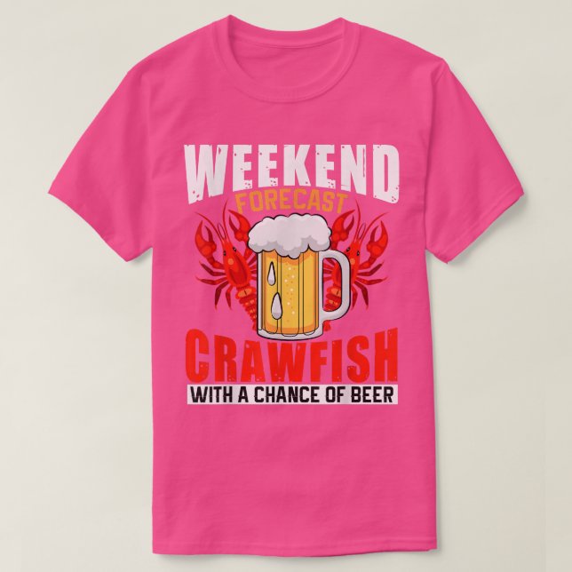Camiseta Peixe-rasteja de Previsão de Fim de Semana com Pos (Frente do Design)