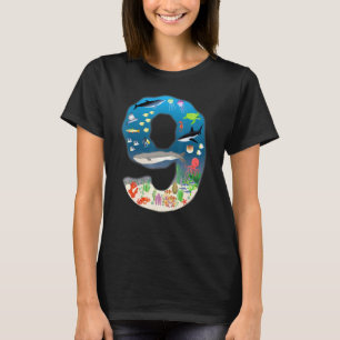 Camiseta Peixe Realista Estrela do Mar Nono Número 9 Submar