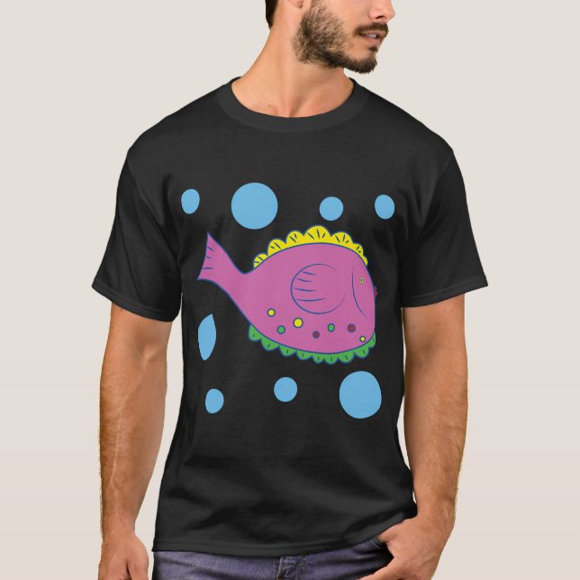 Camiseta peixe rosa (Frente)