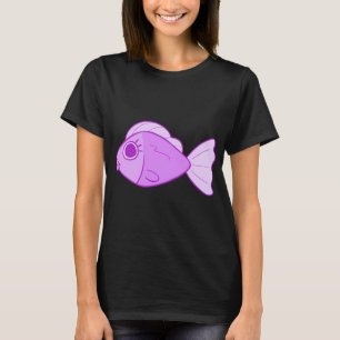 Camiseta Peixe Rosa Roxo
