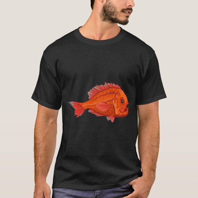 Camiseta Peixe: Roughy Laranja (Frente)