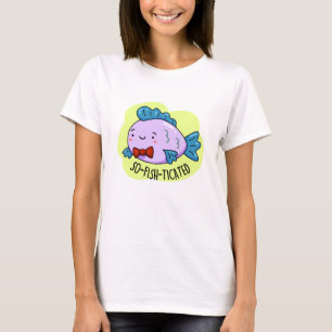 Camiseta Peixe sofisticado, sofisticado, com a forma de pei