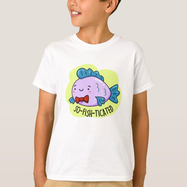 Camiseta Peixe sofisticado, sofisticado, com tantos peixes (Frente)