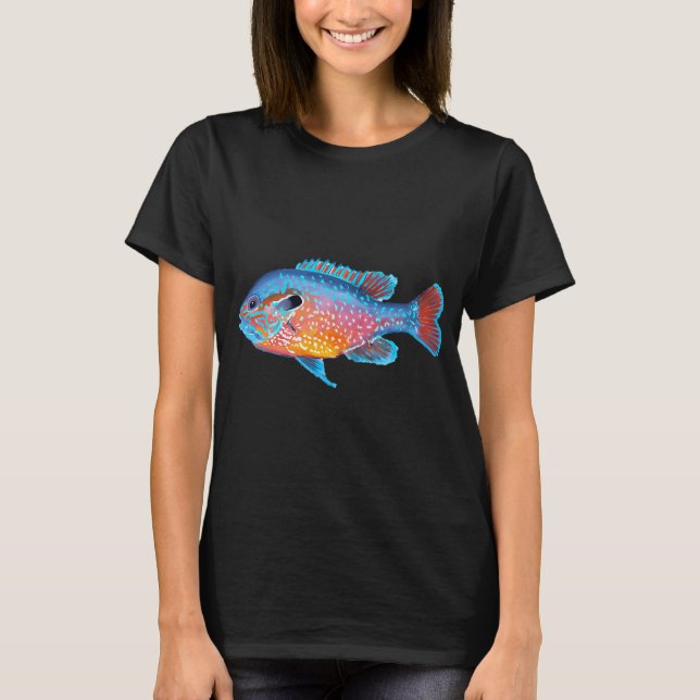 Camiseta Peixe-sol Manchado Laranja (Frente)