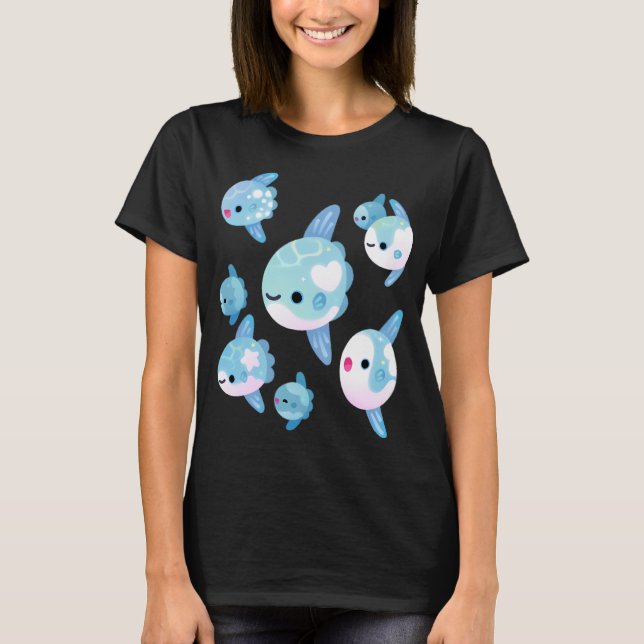 Camiseta Peixe-sol nadando (Frente)