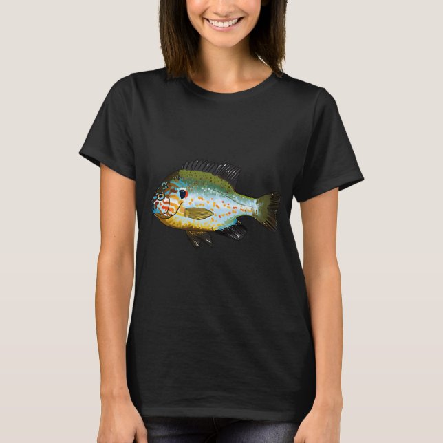 Camiseta Peixe-sol - PEQUENO - (Lepomis gibbosus) (Frente)