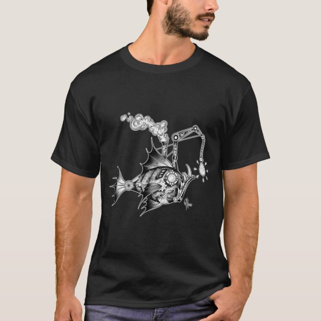Camiseta Peixe Steampunk (Frente)
