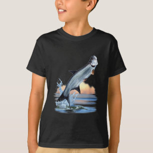 Camiseta Peixe Tarpon Água Doce Vida Selvagem Caça Pesca A