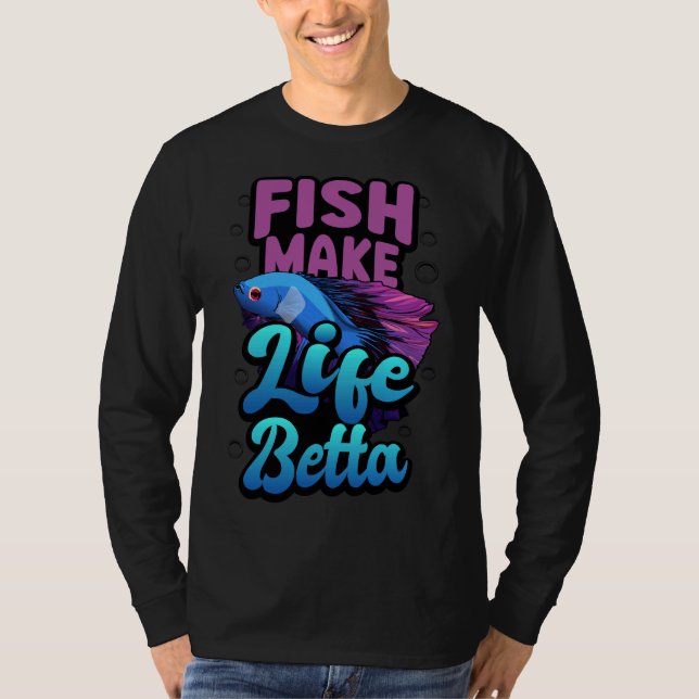 Camiseta Peixe Torna Vida Betta Roxo (Frente)