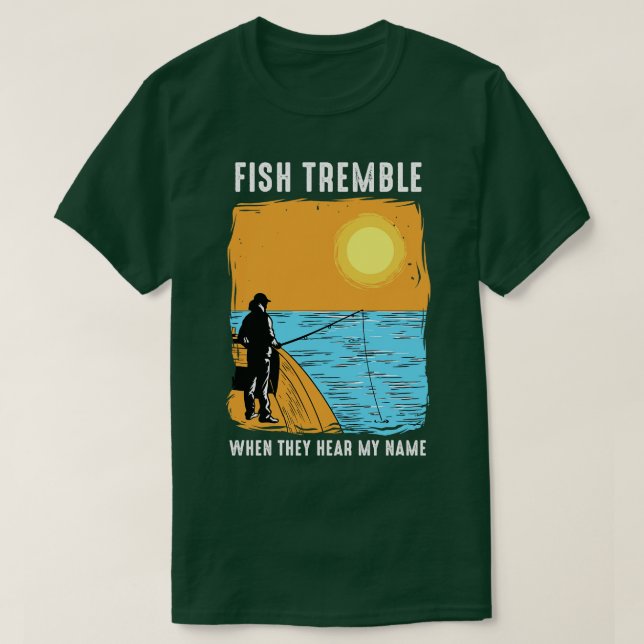 Camiseta Peixe Treme Quando Ouvem O Meu Nome (Frente do Design)