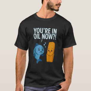 Camiseta Peixe Triste Vê Transformação Crocante Piada Fofa
