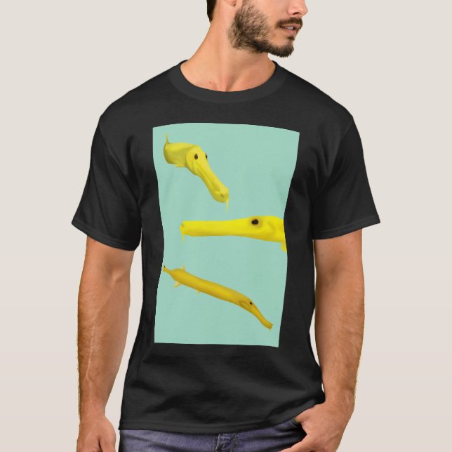 Camiseta Peixe-Trombeta Amarelo (Frente)