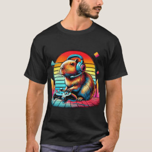 Camiseta Peixe Tropical Arco-Íris Retrô