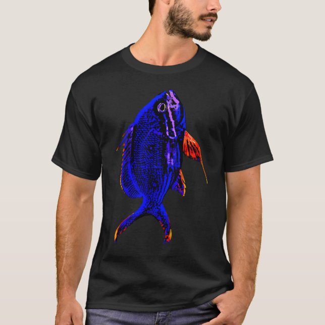 Camiseta Peixe Tropical Azul (Frente)