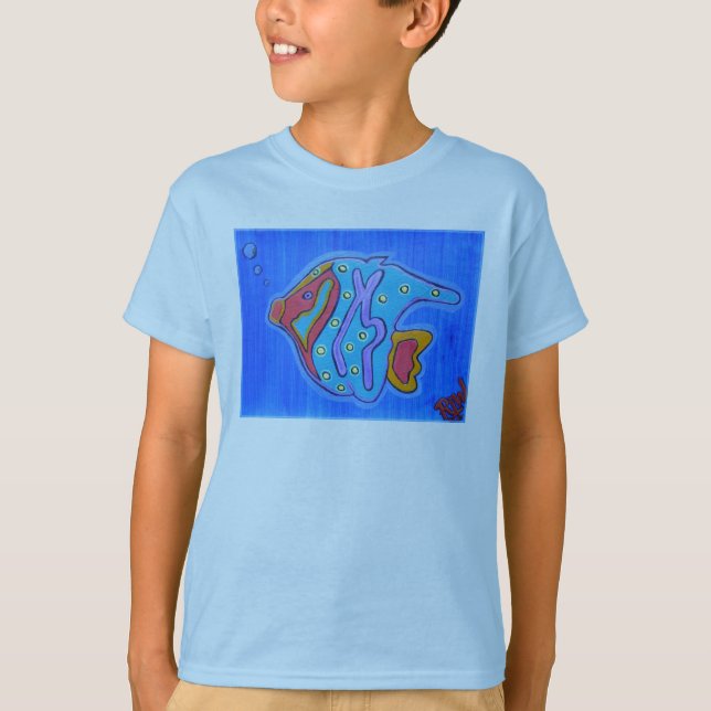 Camiseta Peixe tropical vibrante (Frente)