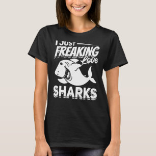 Camiseta Peixe-Tubarão-Branco excelente Eu Apenas Atraí Tub