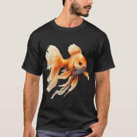 Peixe-Velo Laranja Aquarela - Arte de Peixes de Ág