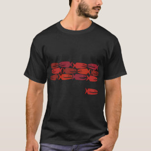 Camiseta Peixe Vermelho, não Peixe Azul