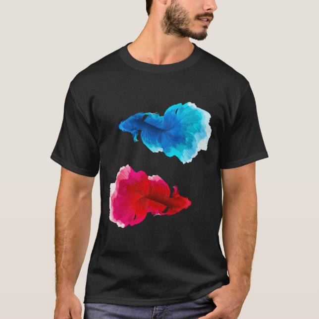 Camiseta Peixe Vermelho, Peixe Azul (Frente)