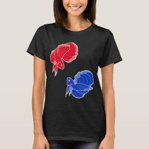Camiseta Peixe Vermelho, Peixe Azul