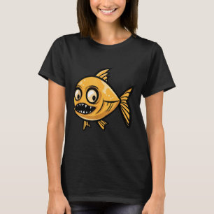 Camiseta Peixe Vermelho Zumbi de Halloween Engraçado