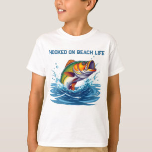 Camiseta Peixe viciado na vida na praia